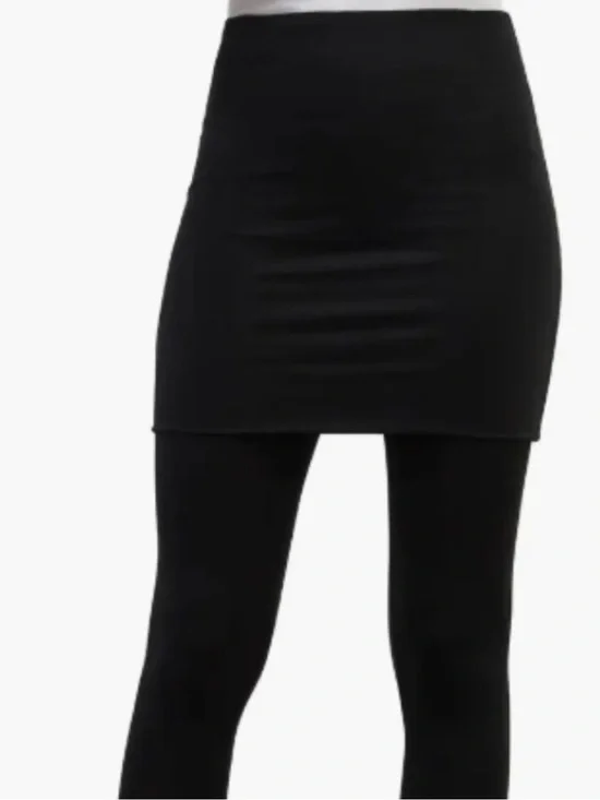 New Marcella Burke Skirted Black Leggings Size Small - Picture 4 of 11